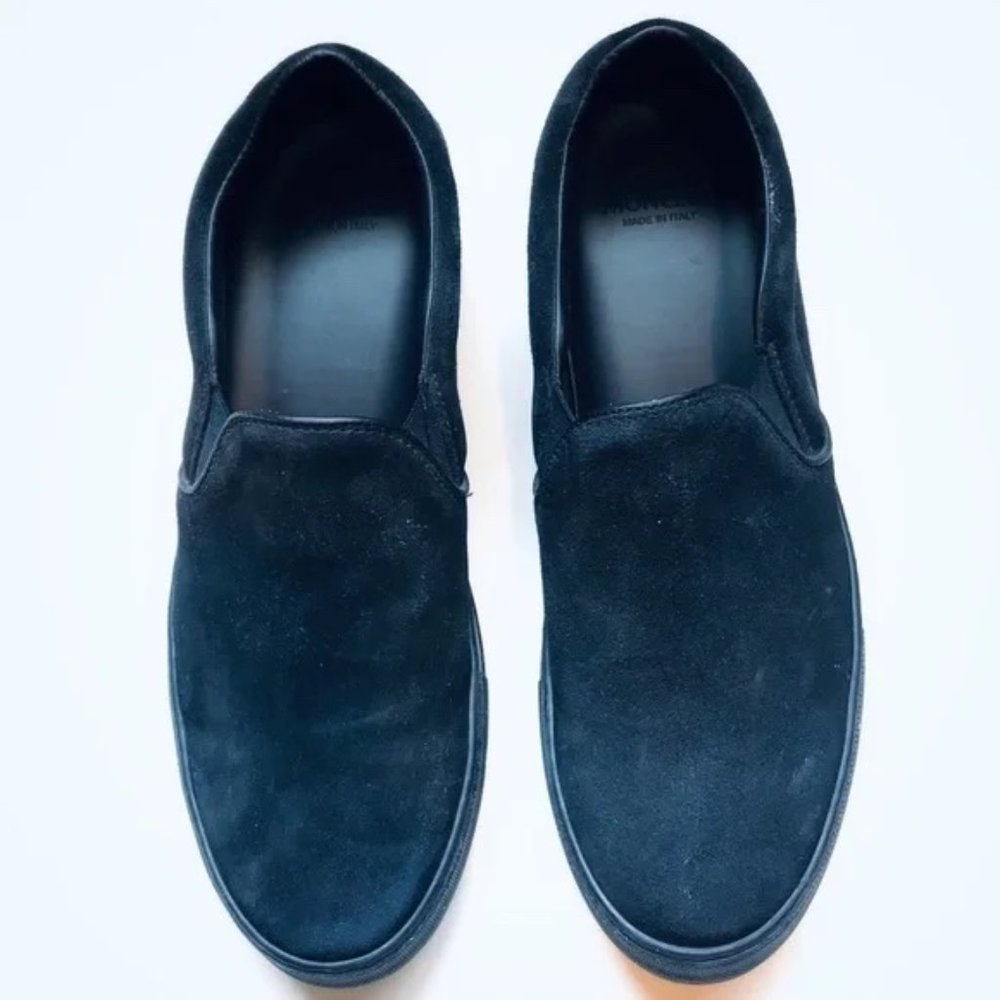 Moncler Suede Slip On Platform Sneakers